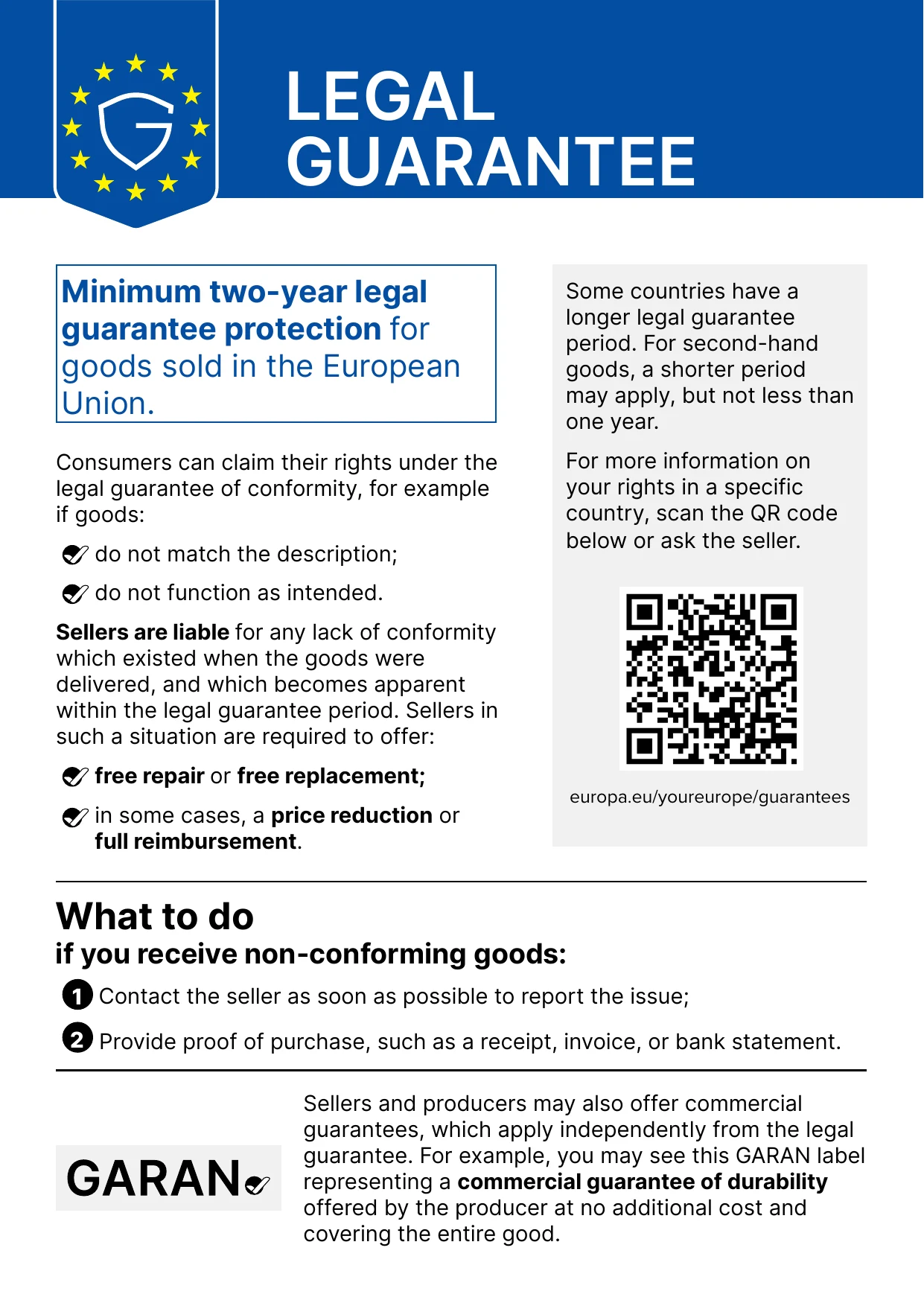 EU Legal Guarantee Notice